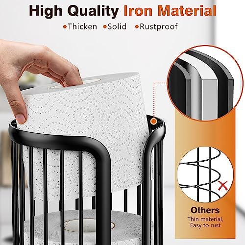 Toilet Paper Holder Stand Heavy-Duty Modern Style