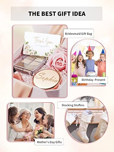 Getinbulk Compact Rose Gold Double-Sided Makeup Mirror 2X Magnifying