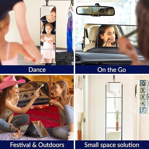 Lightweight Travel Makeup Mirror with 3-in-1 Function - Compact and Durable