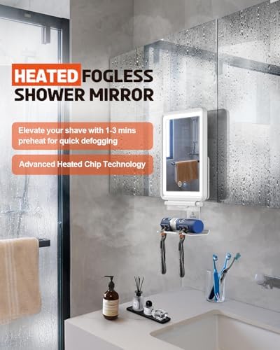 Comfortable Heated Fog-Free LED Illuminate Showers Widitn Mirror