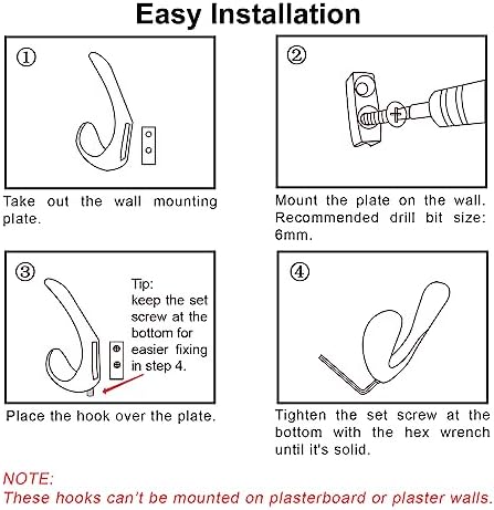 Wall-Mounted Towel Hook Set
