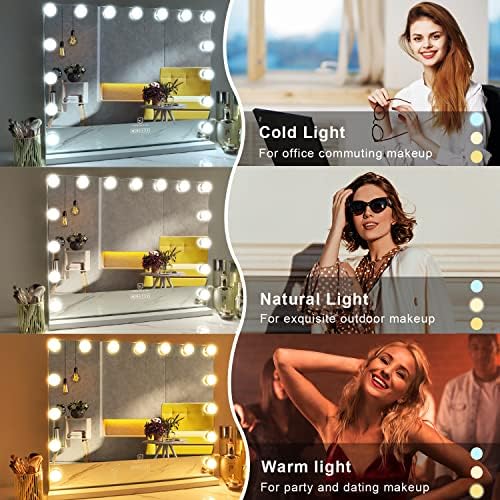 Fenchelin Vanity Mirror with Lights and Bluetooth Speaker