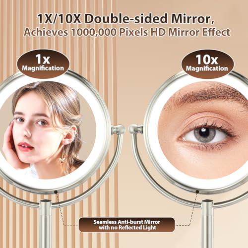 Professional 10x Magnifying Lighted Makeup Mirror with 85 Size