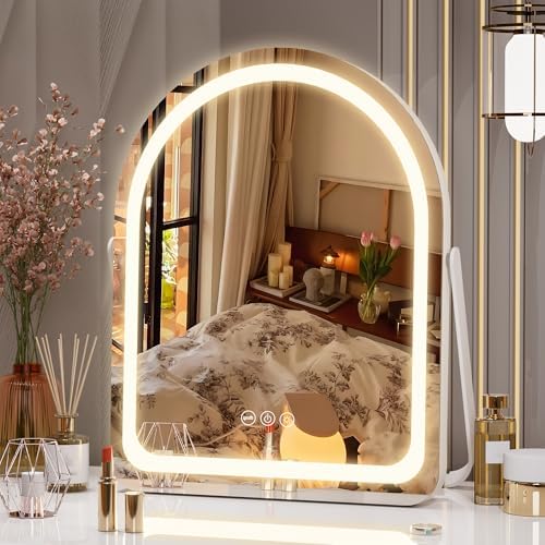 Stylish 115x14inch Vanity Mirror with 360 Rotation LED Lights Smart Touch Controls