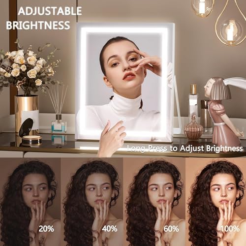 Vanity Mirror with Smart Lighting Rotation For Perfect Touch