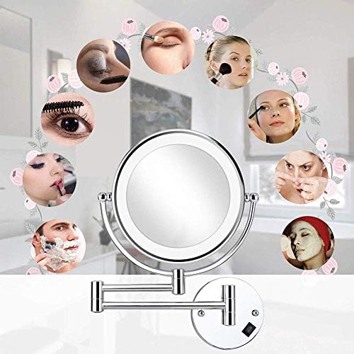 GALSOR 8-Inch Vanity Mirror with 3X Magnification for Makeups