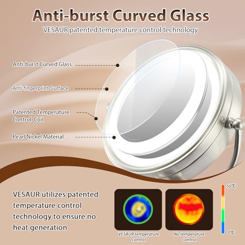 Professional 10x Magnifying Lighted Makeup Mirror with 85 Size