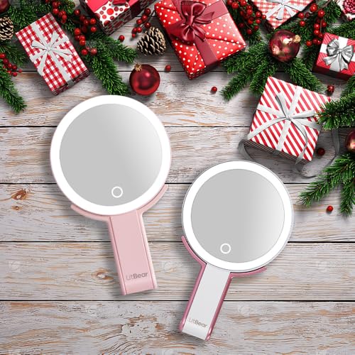 LitBear Compact Makeup Mirror with Lights