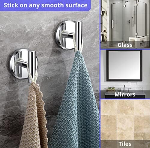 4-Pack Suction Cup Hangers for Bathroom Kitchen