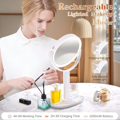 Vanity Mirror with Lights Double Sided 10X Magnification