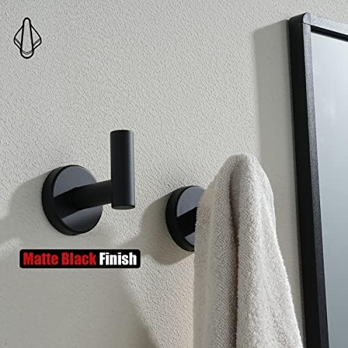 Professional Black Bathroom Towel Hook Set
