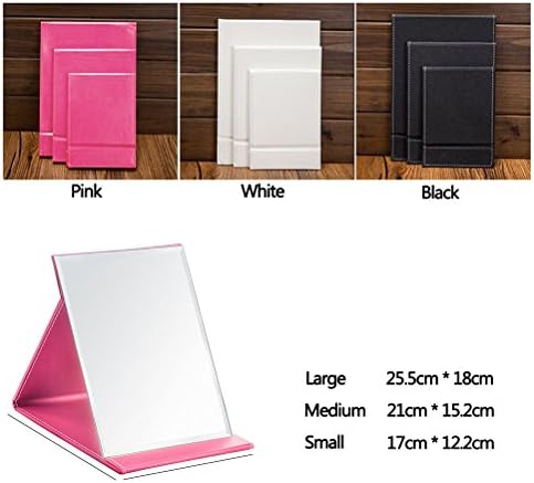 JOLY Protable PU Leather Makeup Mirror with Adjustable Stand