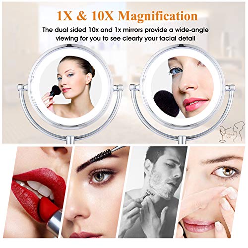 GURUN 85-inch LED Magnifying Mirror Vanity Dual Sided 10X
