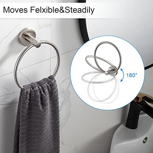 BGL Bathroom Hardware Set Brushed Nickel 8-Piece Towel Bar Set