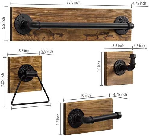 Stylish 4-Piece Bathroom Hardware Set
