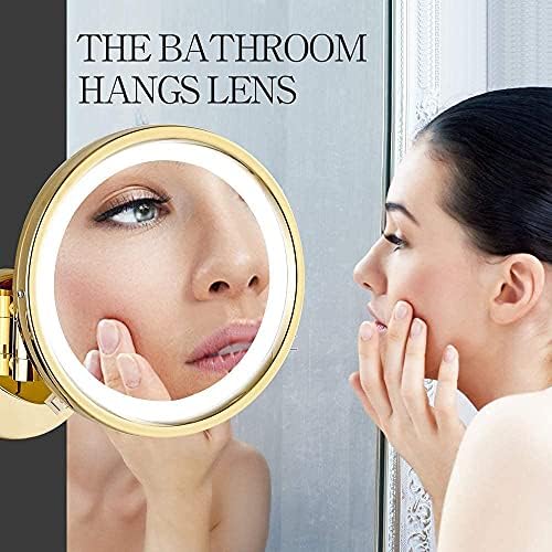 Wall-Mounted Makeup Mirror with LED Lights and 86-inch