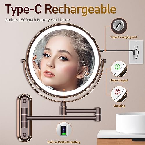 Stylish Wall-Mounted Makeup Mirror