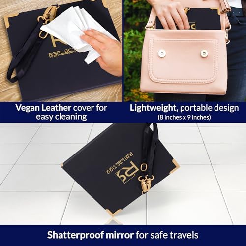 Lightweight Travel Makeup Mirror with 3-in-1 Function - Compact and Durable