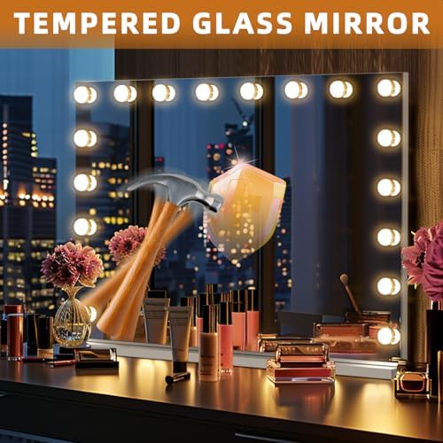 M MISAVANITY Large Vanity Mirror with Lights