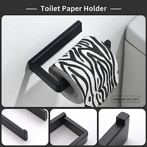 YACVCL 4-Piece Matte Black Bathroom Accessories Set