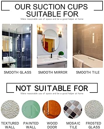 Ettori Fogless Shower Mirror with Razor Holder and Suction Cups