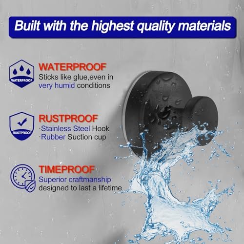 Double-Purpose Suction Cup Hooks for Bathroom