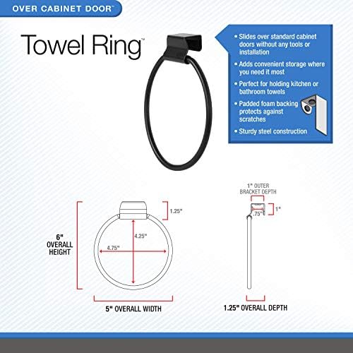 Spectrum Diversified Towel Ring Over the Cabinet Door