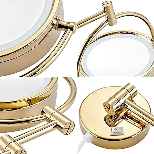 Wall-Mounted Makeup Mirror with LED Lights and 86-inch