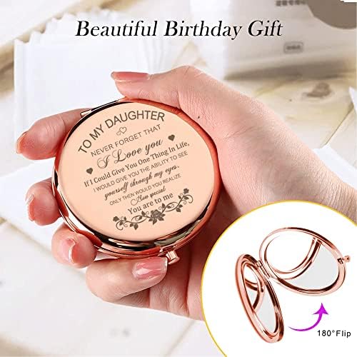 GAOLZIUY Rose Gold Compact Mirror for Daughters Elegant and Personal