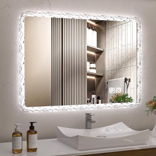 GOTOME Crystal Acrylic Vanity Mirror with LED Brightness