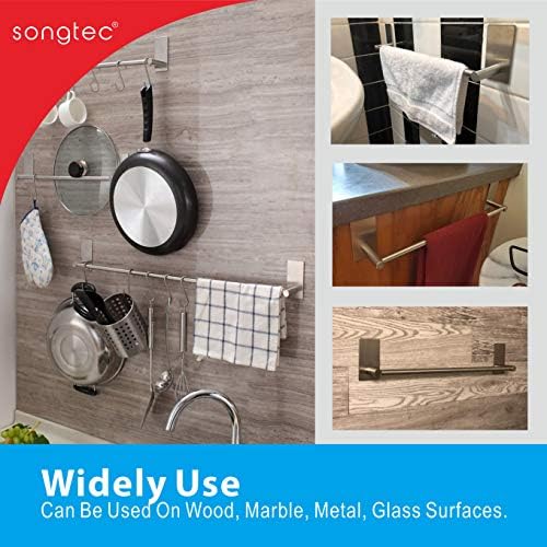 Strong Attach Without Drill Adhesive Bath Towel Bar