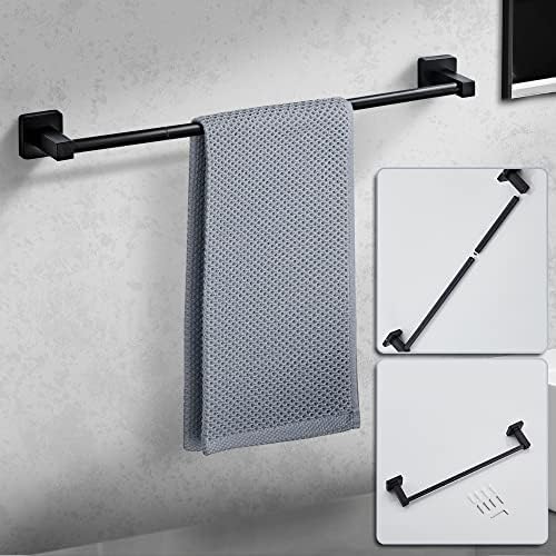 Matte Black Bathroom Hardware Set 4-Piece Stainless Steel Set