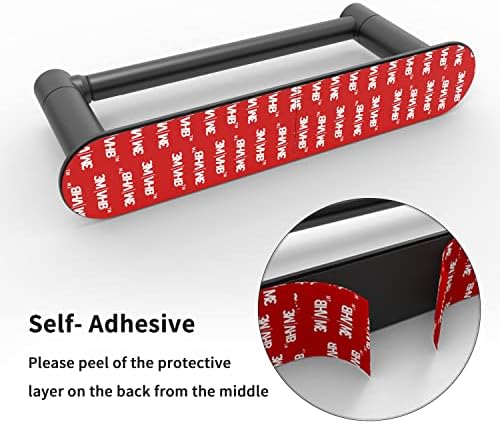 Sturdy Matte Black Toilet Paper Holder with Double Pivoting Posts