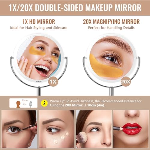 20X Magnifying Double Sided Makeup Mirror for Women