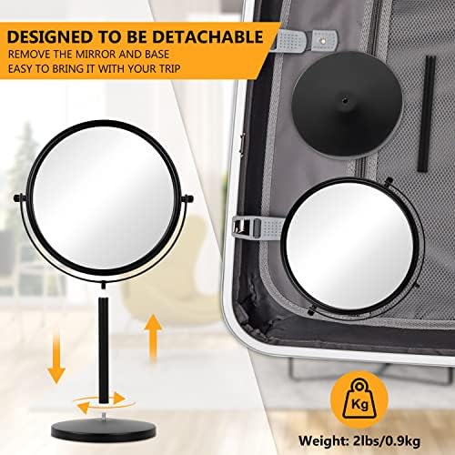 ALHAKIN 10x Magnifying Makeup Mirror 8-Inch Double Sided