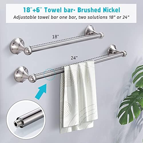 SUNTAI 4-Piece Adjustable Adjustable Bathroom Accessory Set