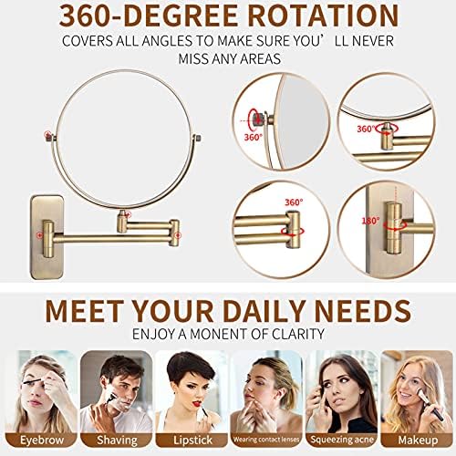 ZADIKO Wall-Mounted Double-Sided Makeup Mirror