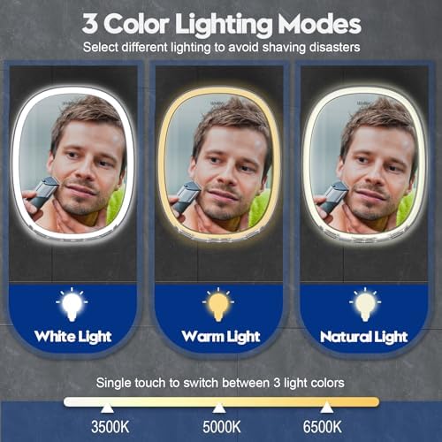 Adjustable LED Fog-Free Shaving Mirror for Bathroom