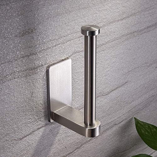 YIGII Self-Adhesive Toilet Paper Holder Stainless Steel No Drilling Required