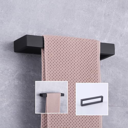 GERZWY Modern Black Wall-Mounted Towel Holder