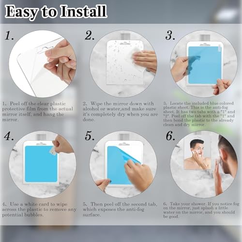 Stianiiie Anti-Fog Mirror for Showers Crystal Clear