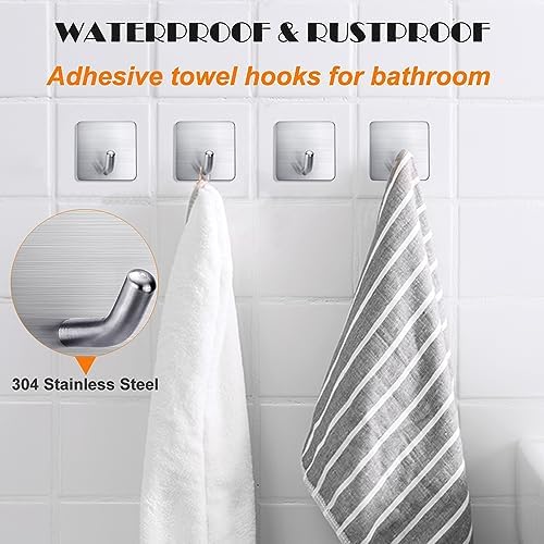 Secure Adhesive Towel Hook - Super Strong Sturdy for Home Bath