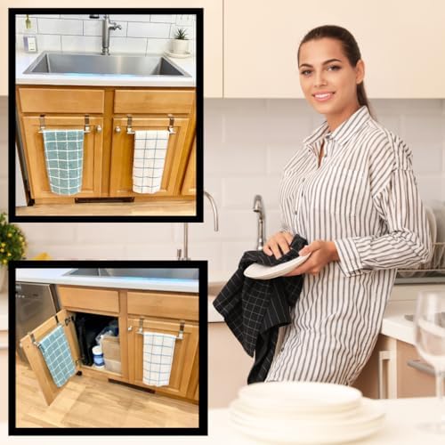 Evelots 2-Piece Towel Hook Bar for Kitchen Bathroom