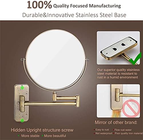 ZADIKO Wall-Mounted Double-Sided Makeup Mirror