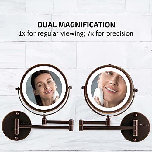 OVENTE 7X Magnifying Wall Mirror