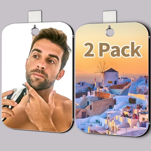 Perfect 2-Piece Unbreakable Shower Mirrors for Shaving Travel