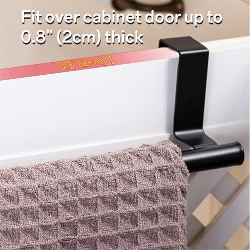 Stainless Steel Cabinet Towel Holder Matte Black