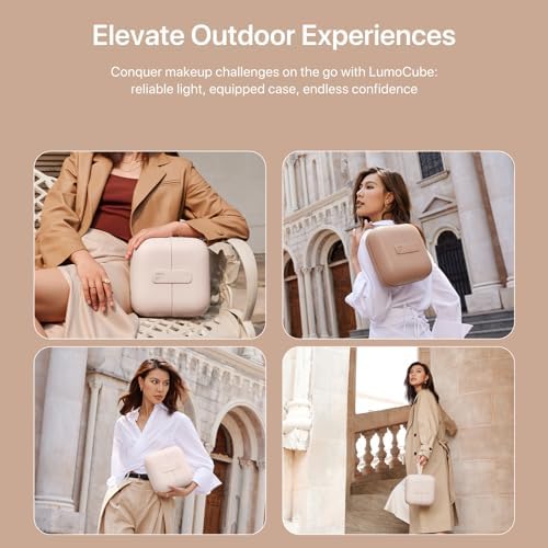 Portable 3D Makeup Mirror with Built-In Lights Bag