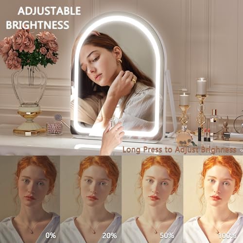 Stylish 115x14inch Vanity Mirror with 360 Rotation LED Lights Smart Touch Controls