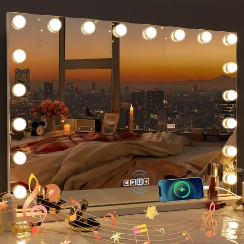 M MISAVANITY Large Vanity Mirror with Lights